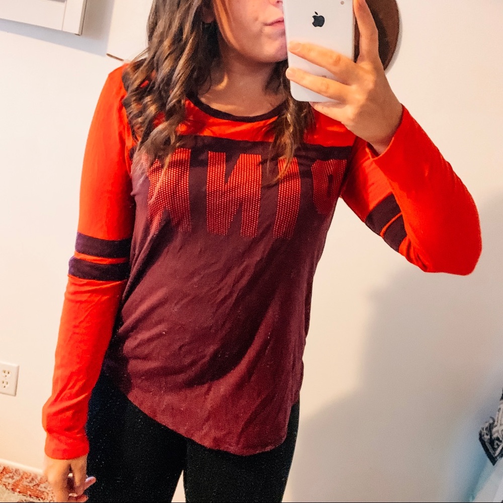 Pink long sleeve T-shirt